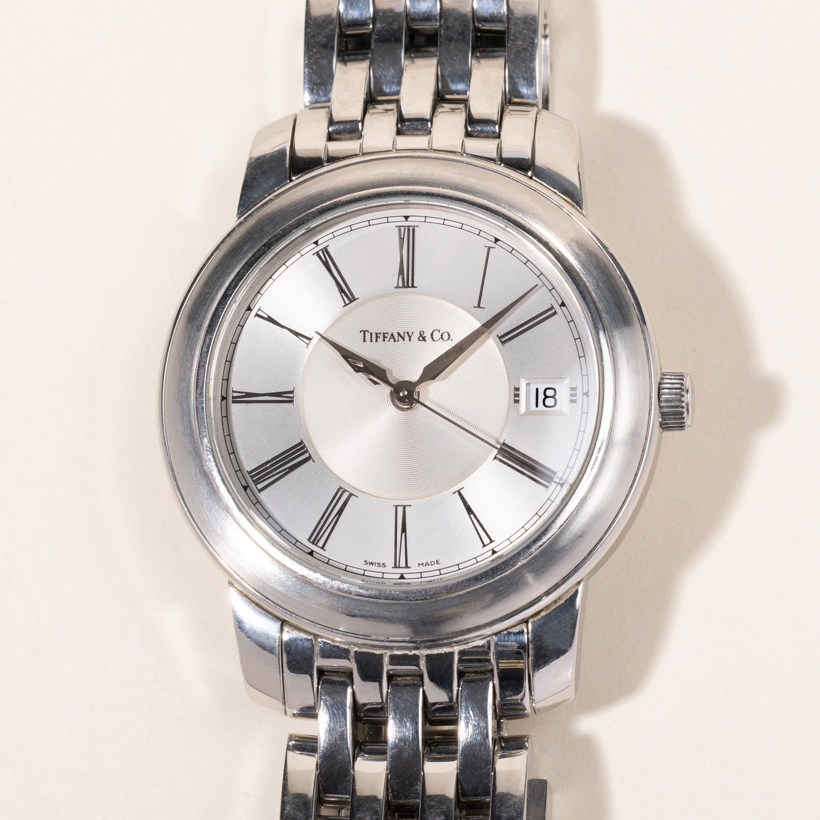 Estate Originals Stainless Steel Tiffany and Co. Atlas Mark