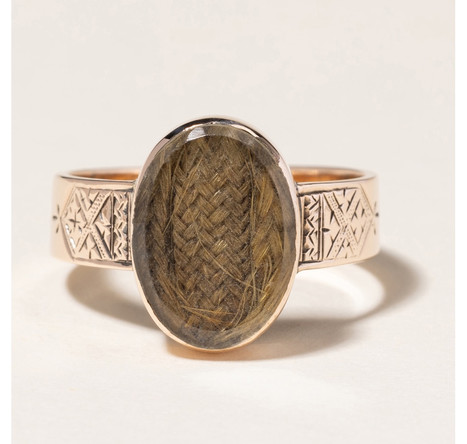 Image 745788.jpg, Product 745-788 / Price $1,795.00, Estate Originals 10K Yellow Gold Oval Top Mourning Ring from Estate Originals on TSC.ca's Jewellery department