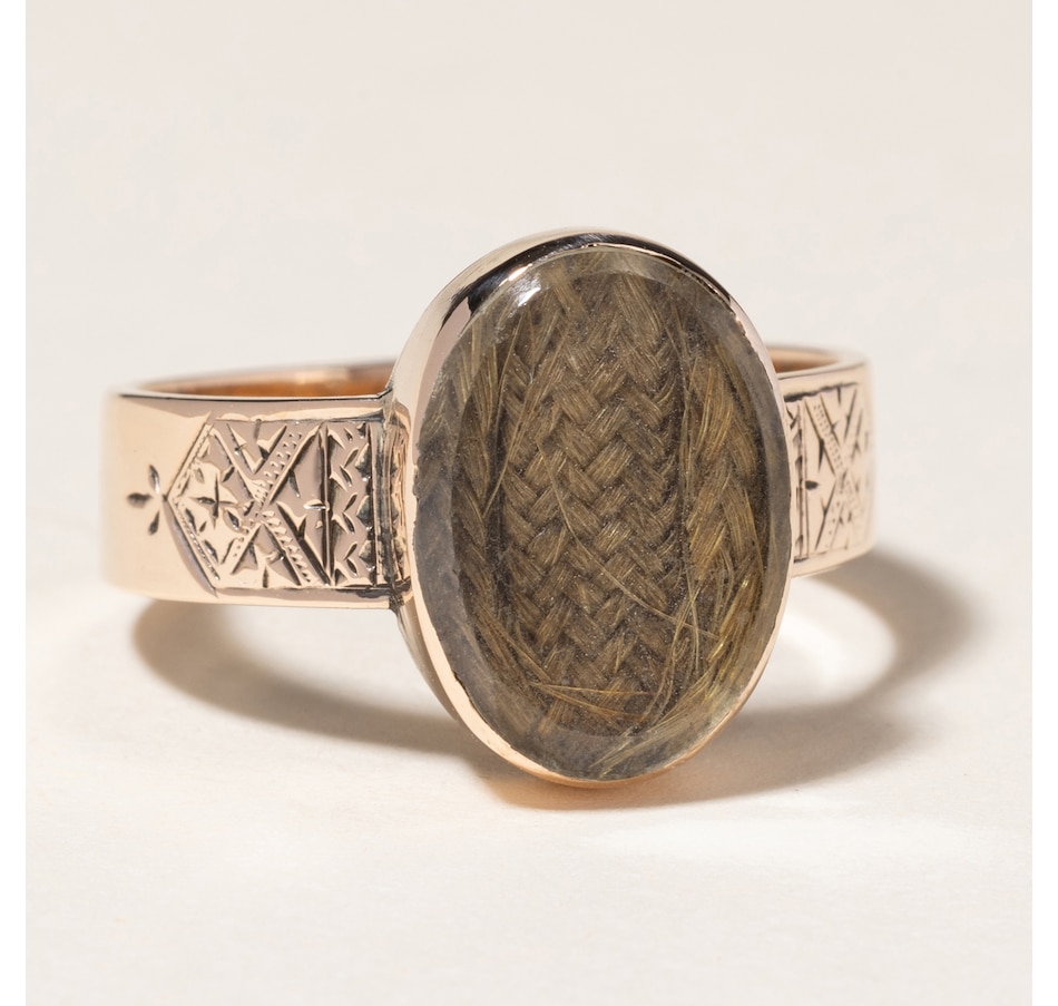 Image 745788_ALTMORE1.jpg, Product 745-788 / Price $1,795.00, Estate Originals 10K Yellow Gold Oval Top Mourning Ring from Estate Originals on TSC.ca's Jewellery department