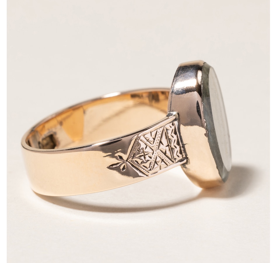 Image 745788_ALTMORE2.jpg, Product 745-788 / Price $1,795.00, Estate Originals 10K Yellow Gold Oval Top Mourning Ring from Estate Originals on TSC.ca's Jewellery department