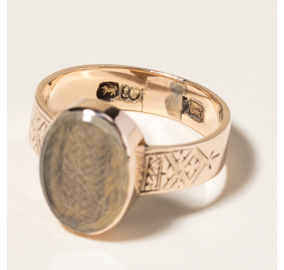 Image 745788_ALTMORE4.jpg, Product 745-788 / Price $1,795.00, Estate Originals 10K Yellow Gold Oval Top Mourning Ring from Estate Originals on TSC.ca's Jewellery department