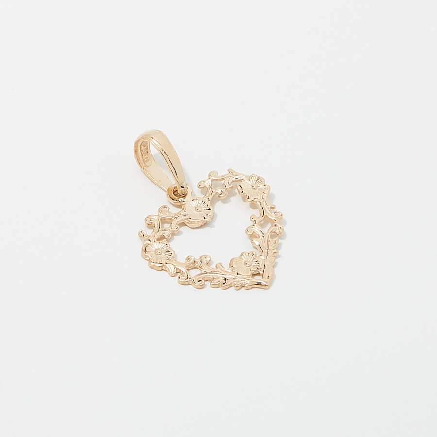 Image 745804.jpg, Product 745-804 / Price $169.99, TruGold 14K Yellow Gold Polished Floral Border Heart Pendant from TruGold on TSC.ca's Jewellery department