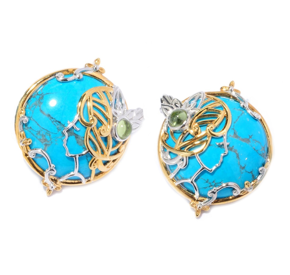 Image 745925.jpg, Product 745-925 / Price $99.99, Gems en Vogue Palladium Silver Howlite and Peridot Lady Earrings from Gems En Vogue on TSC.ca's Jewellery department