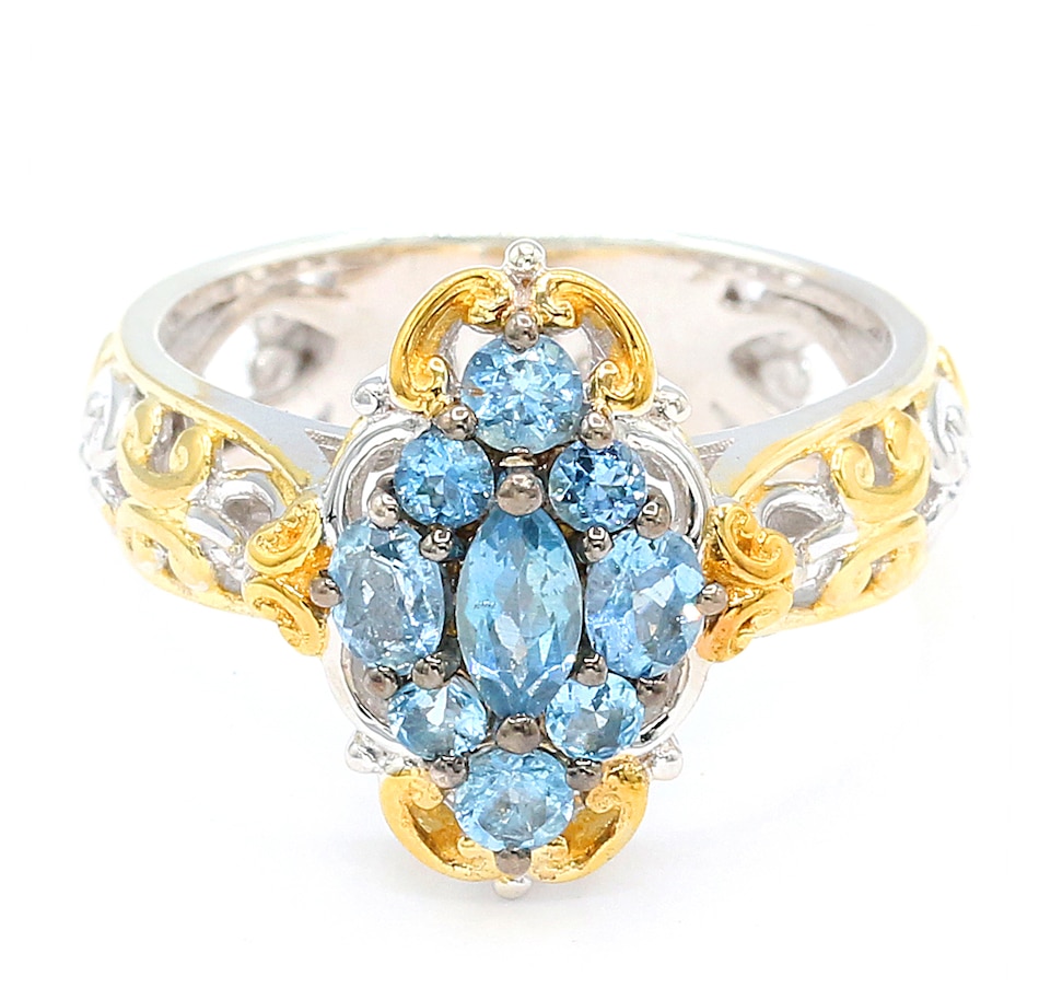 Image 745934.jpg, Product 745-934 / Price $229.99, Gems en Vogue Palladium Silver Tanzanian Aquamarine Cluster Ring from Gems En Vogue on TSC.ca's Jewellery department