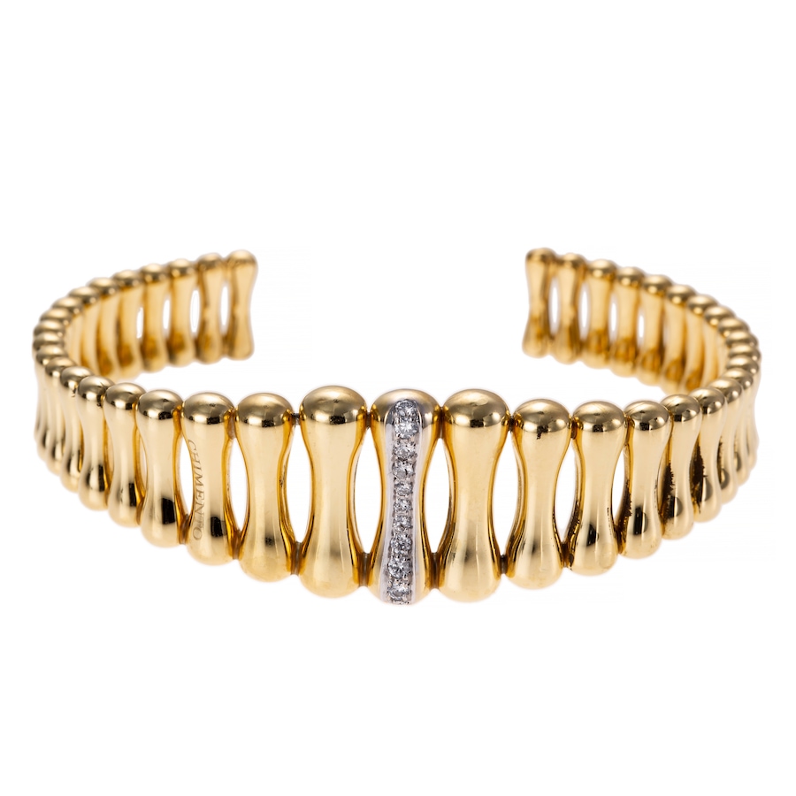 Image 745960.jpg, Product 745-960 / Price $7,488.00, Estate Originals 18K Italian Made Yellow and White Gold Diamond-Set Cuff Bracelet from Estate Originals on TSC.ca's Jewellery department