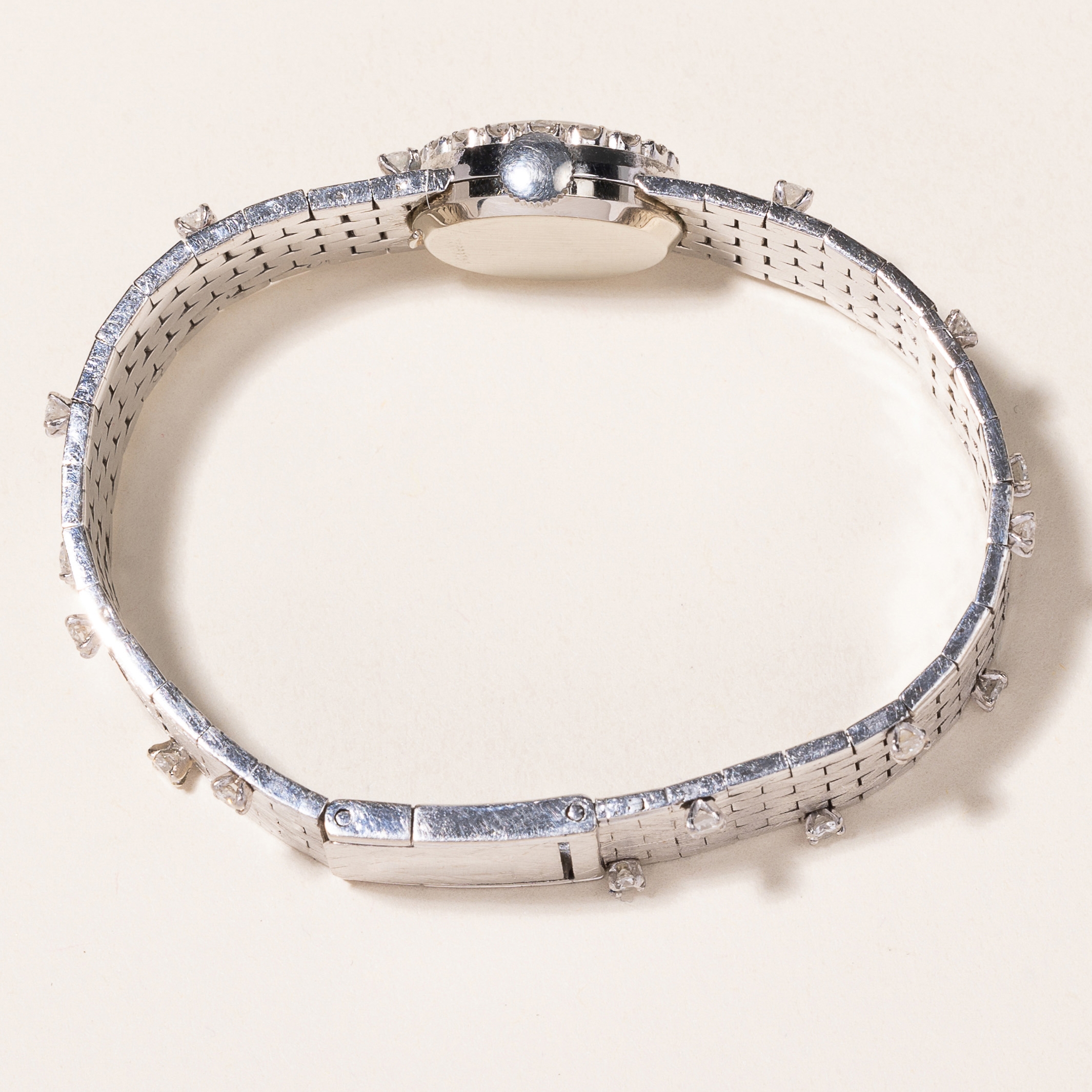 Estate Originals 18K White Gold Vintage Girard Perregaux Wrist