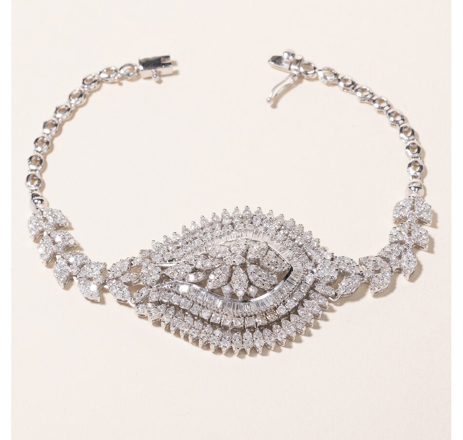 Image 745982.jpg, Product 745-982 / Price $8,695.00, Estate Originals Custom-Made 18K White Gold 5.54-Carat Teardrop Shaped Diamond Bracelet from Estate Originals on TSC.ca's Jewellery department