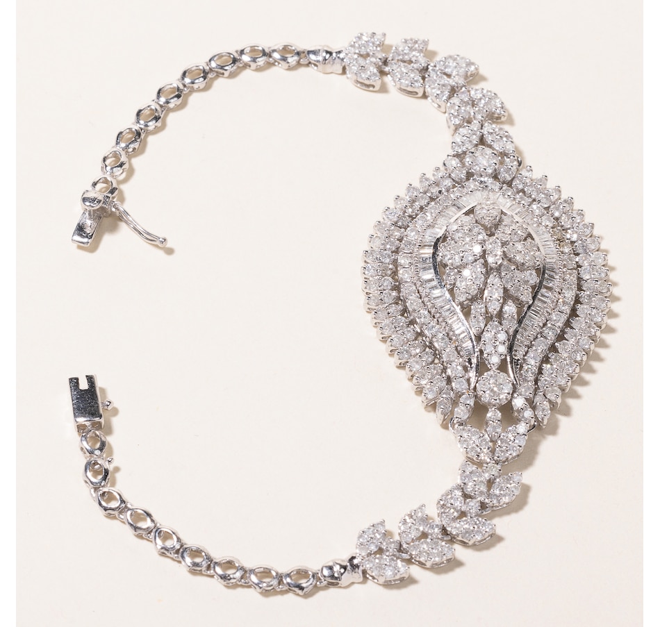 Image 745982_ALTMORE2.jpg, Product 745-982 / Price $8,695.00, Estate Originals Custom-Made 18K White Gold 5.54-Carat Teardrop Shaped Diamond Bracelet from Estate Originals on TSC.ca's Jewellery department