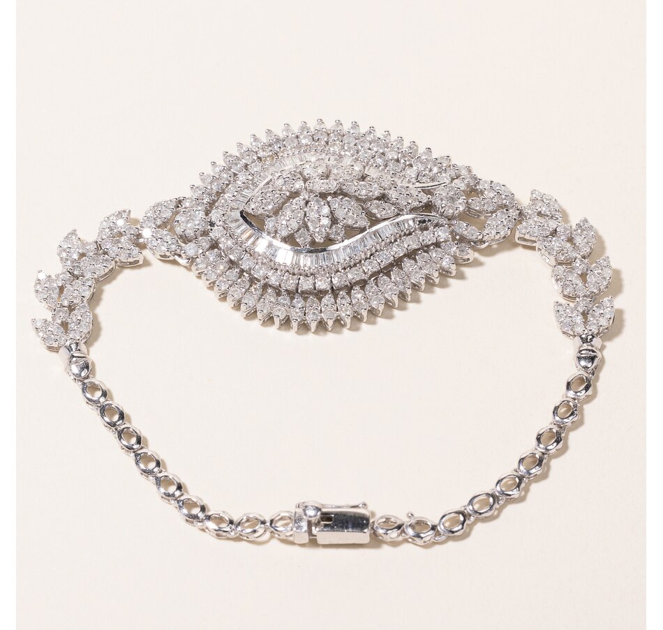 Image 745982_ALTMORE3.jpg, Product 745-982 / Price $8,695.00, Estate Originals Custom-Made 18K White Gold 5.54-Carat Teardrop Shaped Diamond Bracelet from Estate Originals on TSC.ca's Jewellery department