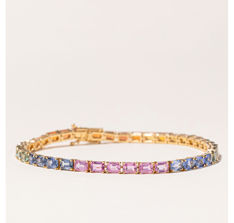 Image 746016_ALTMORE1.jpg, Product 746-016 / Price $4,200.00, Estate Originals 18K Rose Gold 12.20-Carat Multicolour Sapphire Line Bracelet from Estate Originals on TSC.ca's Jewellery department