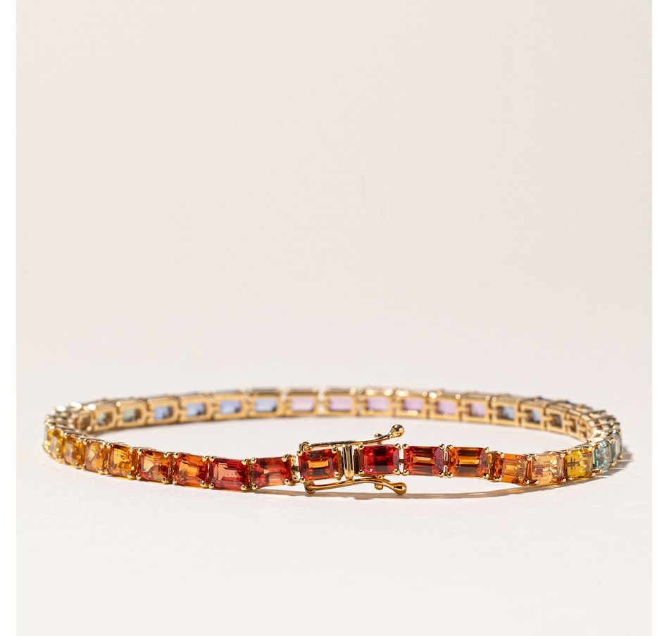 Image 746016_ALTMORE2.jpg, Product 746-016 / Price $4,200.00, Estate Originals 18K Rose Gold 12.20-Carat Multicolour Sapphire Line Bracelet from Estate Originals on TSC.ca's Jewellery department