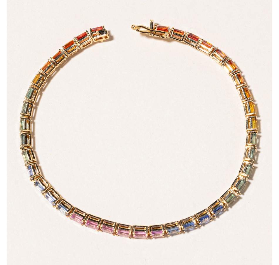 Image 746016_ALTMORE5.jpg, Product 746-016 / Price $4,200.00, Estate Originals 18K Rose Gold 12.20-Carat Multicolour Sapphire Line Bracelet from Estate Originals on TSC.ca's Jewellery department