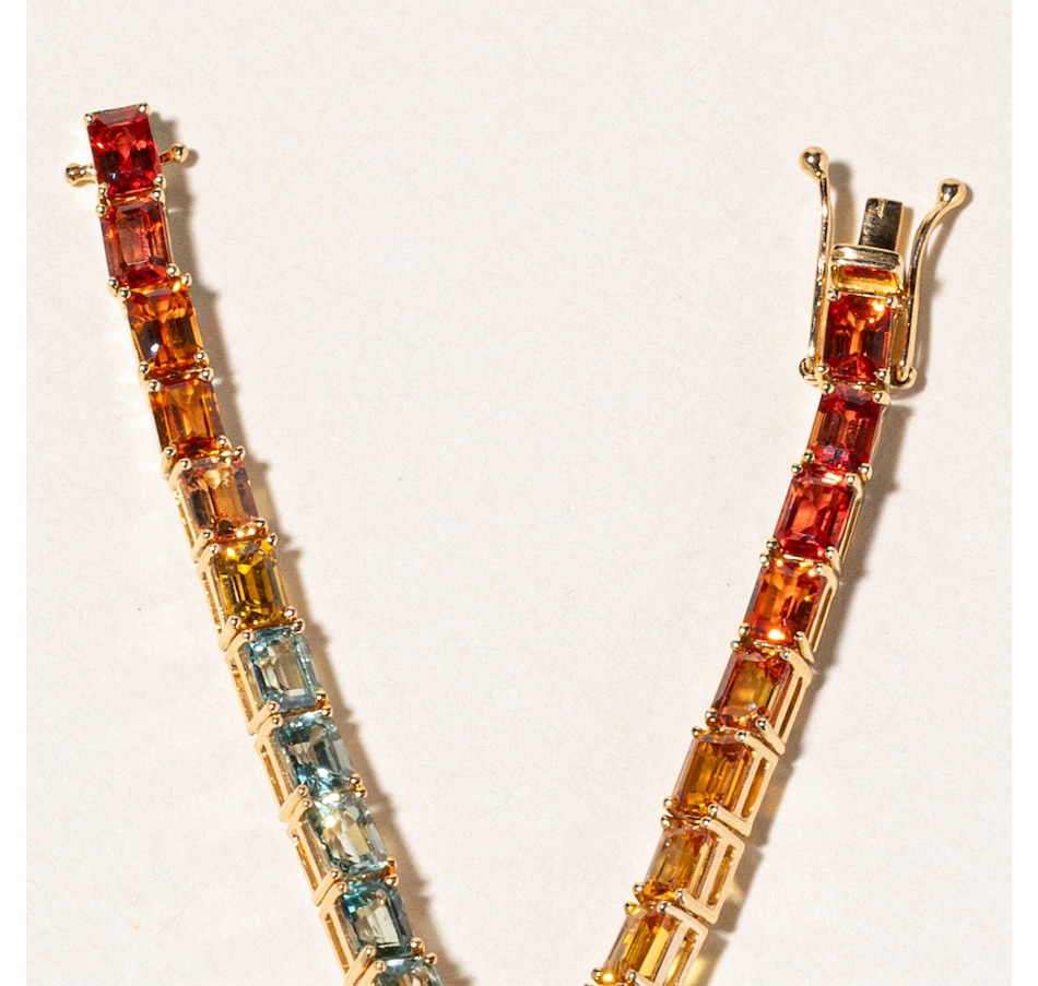 Image 746016_ALTMORE6.jpg, Product 746-016 / Price $4,200.00, Estate Originals 18K Rose Gold 12.20-Carat Multicolour Sapphire Line Bracelet from Estate Originals on TSC.ca's Jewellery department