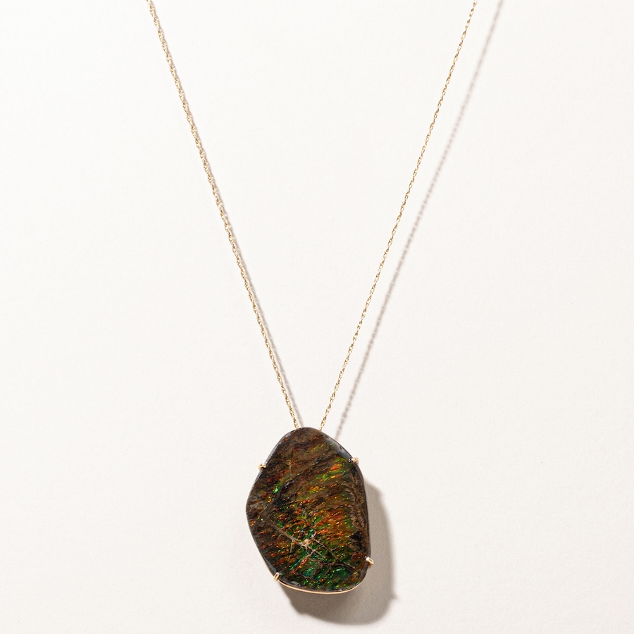 Image 746020_ALTMORE1.jpg, Product 746-020 / Price $2,495.00, Estate Originals 14K Yellow Gold Ammolite Brooch/Pendant from Estate Originals on TSC.ca's Jewellery department