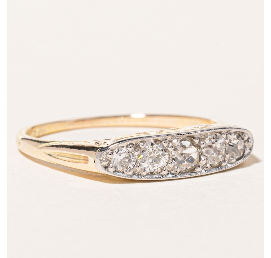 Image 746025.jpg, Product 746-025 / Price $2,495.00, Estate Originals Edwardian 5-Across Old European-Cut Diamond Ring from Estate Originals on TSC.ca's Jewellery department