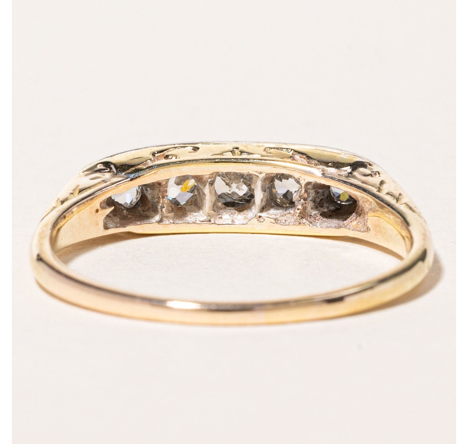 Image 746025_ALTMORE3.jpg, Product 746-025 / Price $2,495.00, Estate Originals Edwardian 5-Across Old European-Cut Diamond Ring from Estate Originals on TSC.ca's Jewellery department