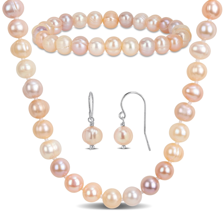 Image 746040.jpg, Product 746-040 / Price $149.99, Amour Pearls Sterling Silver Freshwater Pearl Necklace, Bracelet and Earring Set from Amour Pearls on TSC.ca's Jewellery department