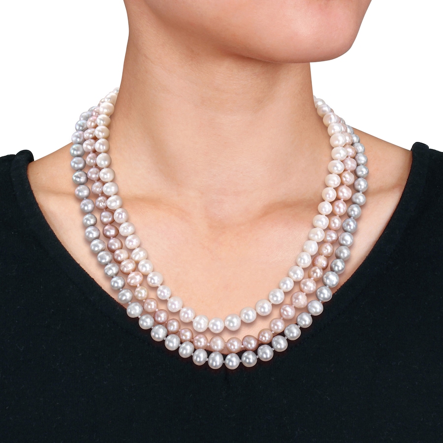 Image 746042_ALTMORE4.jpg, Product 746-042 / Price $379.99, Amour Pearls Freshwater Pearl 3 Strand Necklace, Bracelet and Earrings Set from Amour Pearls on TSC.ca's Jewellery department