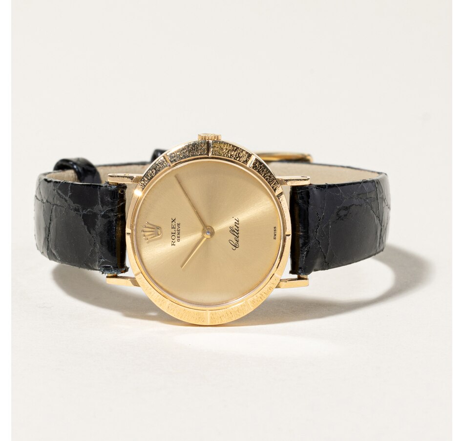Image 746058_ALTMORE1.jpg, Product 746-058 / Price $4,495.00, Estate Originals Lady's 18K Yellow Gold Rolex Cellini Swiss-Made Wristwatch from Estate Originals on TSC.ca's Jewellery department