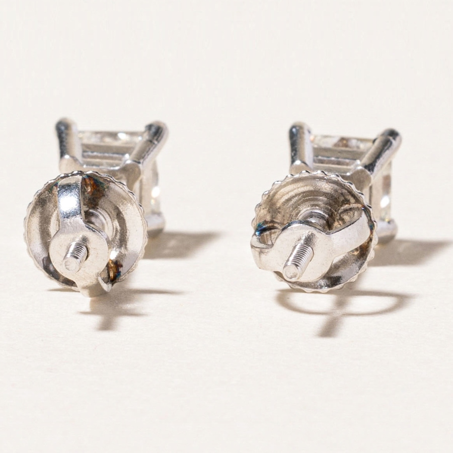 Image 746059_ALTMORE2.jpg, Product 746-059 / Price $4,295.00, Estate Originals Platinum 1.02 Carat Princess-Cut Diamond Stud Earrings from Estate Originals on TSC.ca's Jewellery department