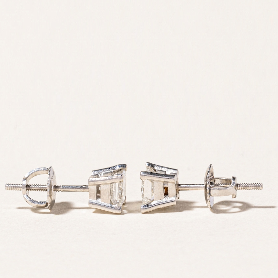 Image 746059_ALTMORE6.jpg, Product 746-059 / Price $4,295.00, Estate Originals Platinum 1.02 Carat Princess-Cut Diamond Stud Earrings from Estate Originals on TSC.ca's Jewellery department