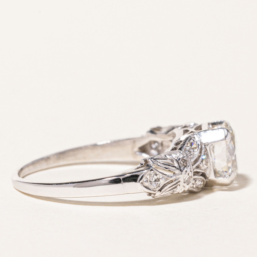 Image 746073_ALTMORE2.jpg, Product 746-073 / Price $6,888.00, Estate Originals Custom Made Platinum 1.00 av. ctw Art Deco Ring with 0.90-Carat Old European-Cut Centrestone from Estate Originals on TSC.ca's Jewellery department