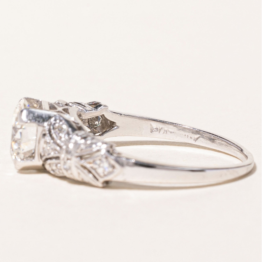 Image 746073_ALTMORE4.jpg, Product 746-073 / Price $6,888.00, Estate Originals Custom Made Platinum 1.00 av. ctw Art Deco Ring with 0.90-Carat Old European-Cut Centrestone from Estate Originals on TSC.ca's Jewellery department