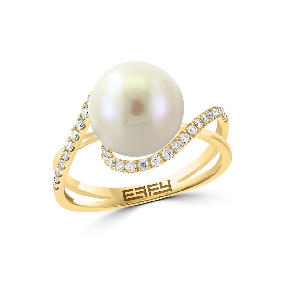 Image 746189.jpg, Product 746-189 / Price $1,599.99, EFFY 14K Yellow Gold Freshwater Pearl & Diamond Ring from Effy Jewellery on TSC.ca's Jewellery department