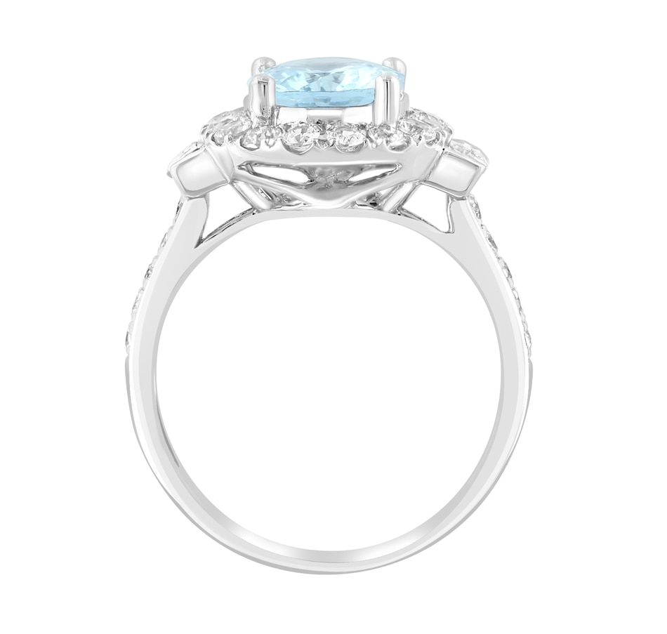 Image 746190_ALTMORE1.jpg, Product 746-190 / Price $3,399.99, EFFY 14K White Gold Oval Shape Aquamarine & Diamond Ring from Effy Jewellery on TSC.ca's Jewellery department