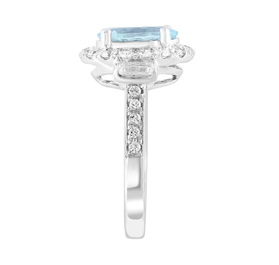 Image 746190_ALTMORE2.jpg, Product 746-190 / Price $3,399.99, EFFY 14K White Gold Oval Shape Aquamarine & Diamond Ring from Effy Jewellery on TSC.ca's Jewellery department