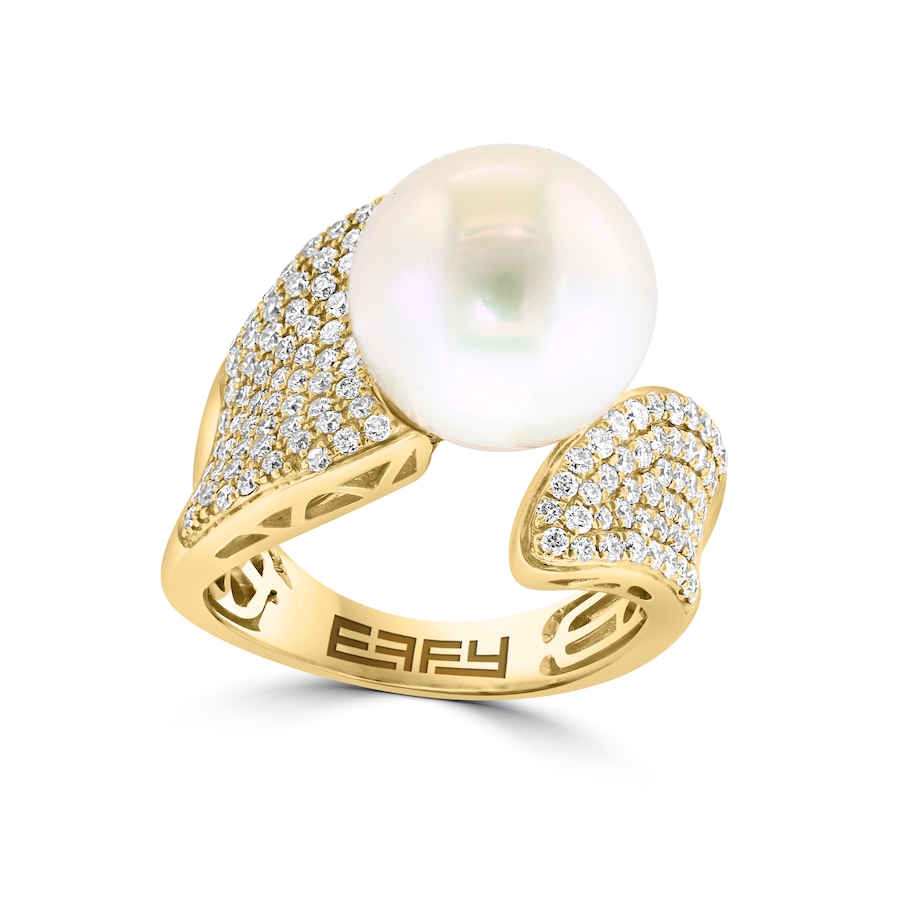 Image 746194.jpg, Product 746-194 / Price $4,599.99, EFFY 14K Yellow Gold Freshwater Pearl & Diamond Bypass Ring from Effy Jewellery on TSC.ca's Jewellery department