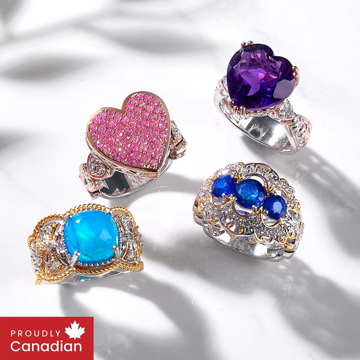 Gems en Vogue Palladium Silver Gemstone Ring - TSC.ca