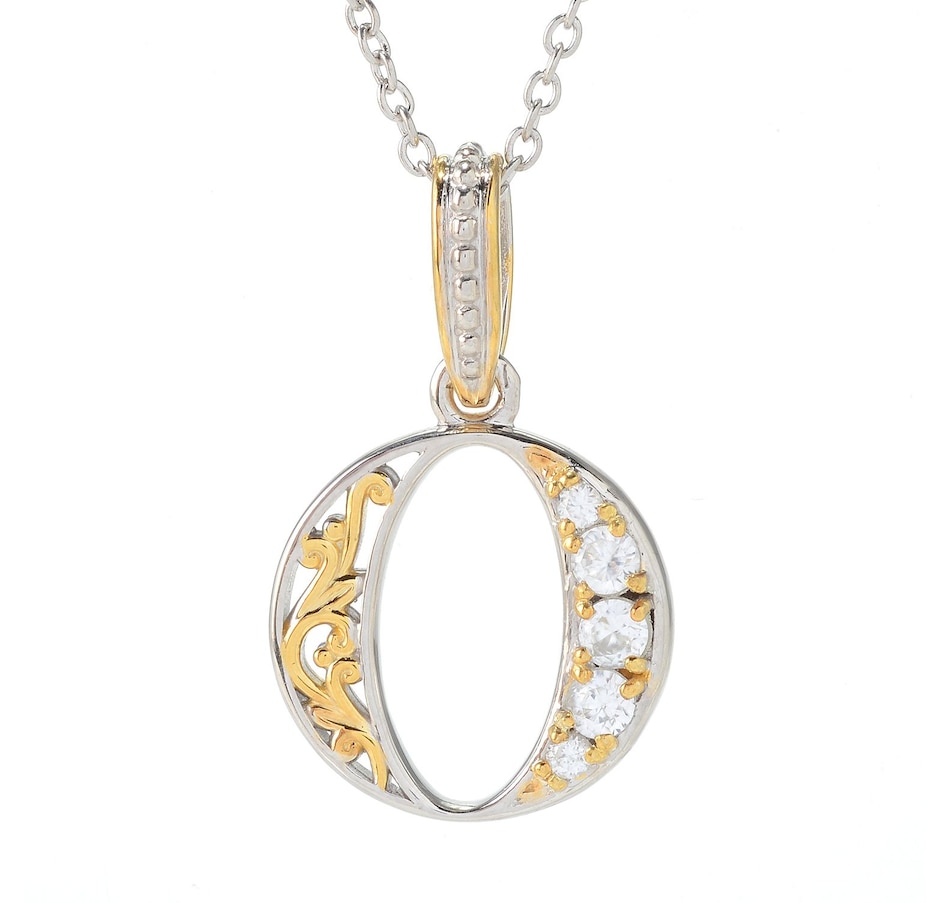 Image 746227_O.jpg, Product 746-227 / Price $139.99, Gems en Vogue Palladium Silver White Zircon Initial Pendant with Chain from Gems En Vogue on TSC.ca's Jewellery department