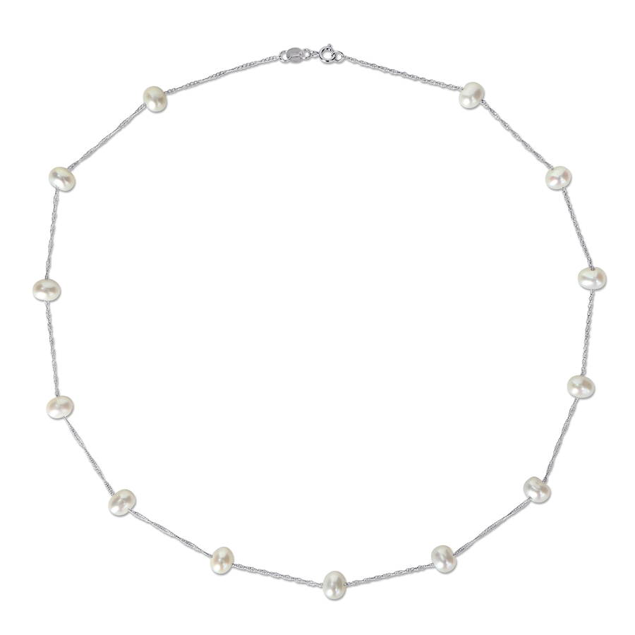 Image 746247_ALTMORE1.jpg, Product 746-247 / Price $169.99, Amour Pearls 10K White Gold Freshwater Cultured Pearl Station Necklace from Amour Pearls on TSC.ca's Jewellery department