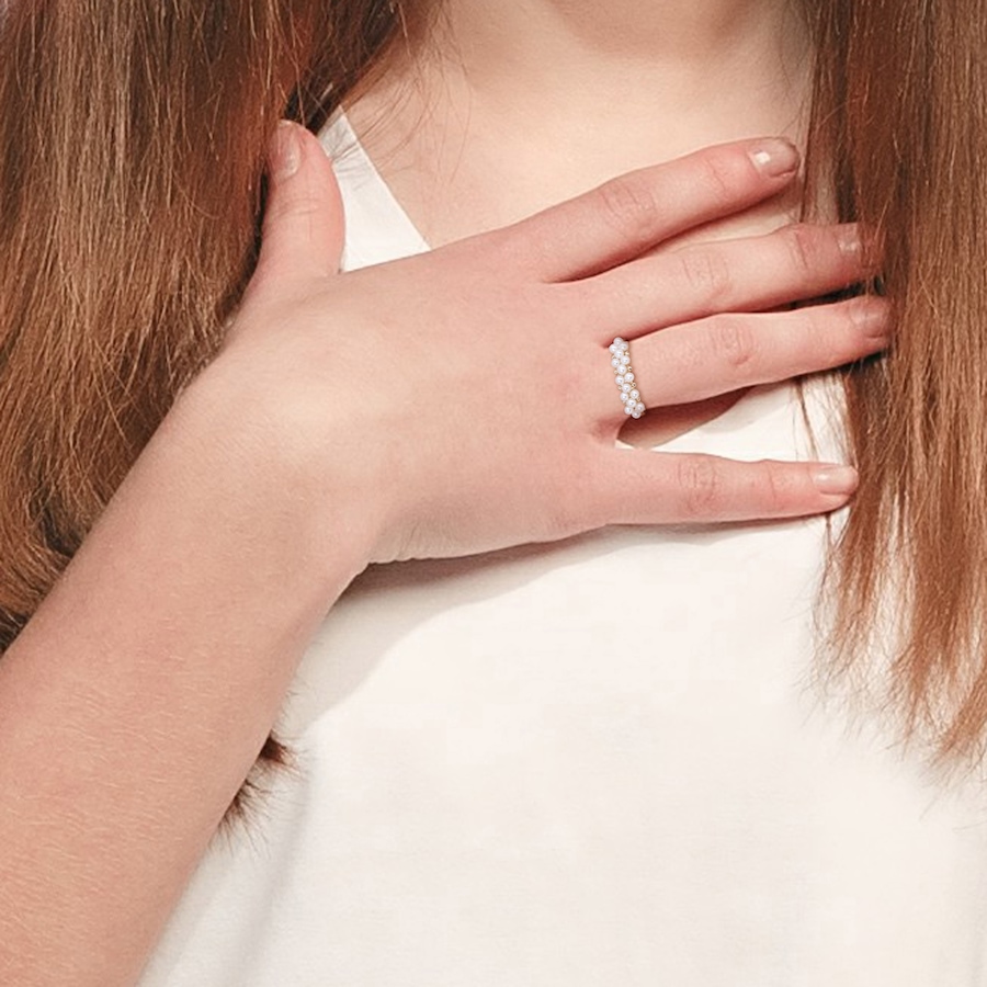 Image 746248_ALTMORE6.jpg, Product 746-248 / Price $699.99, Amour Pearls Freshwater Cultured Pearl Semi-Eternity Ring from Amour Pearls on TSC.ca's Jewellery department