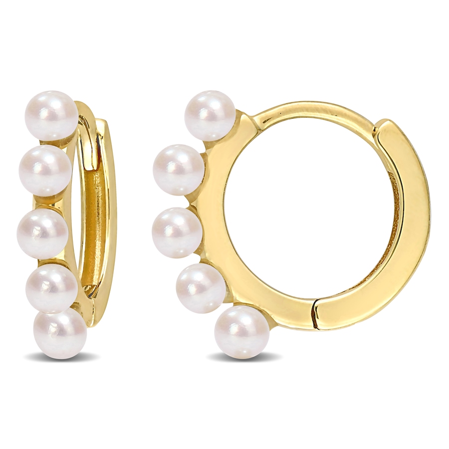 Image 746249.jpg, Product 746-249 / Price $299.99, Amour Pearls 10K Yellow Gold Freshwater Cultured Pearl Hoop Earrings from Amour Pearls on TSC.ca's Jewellery department