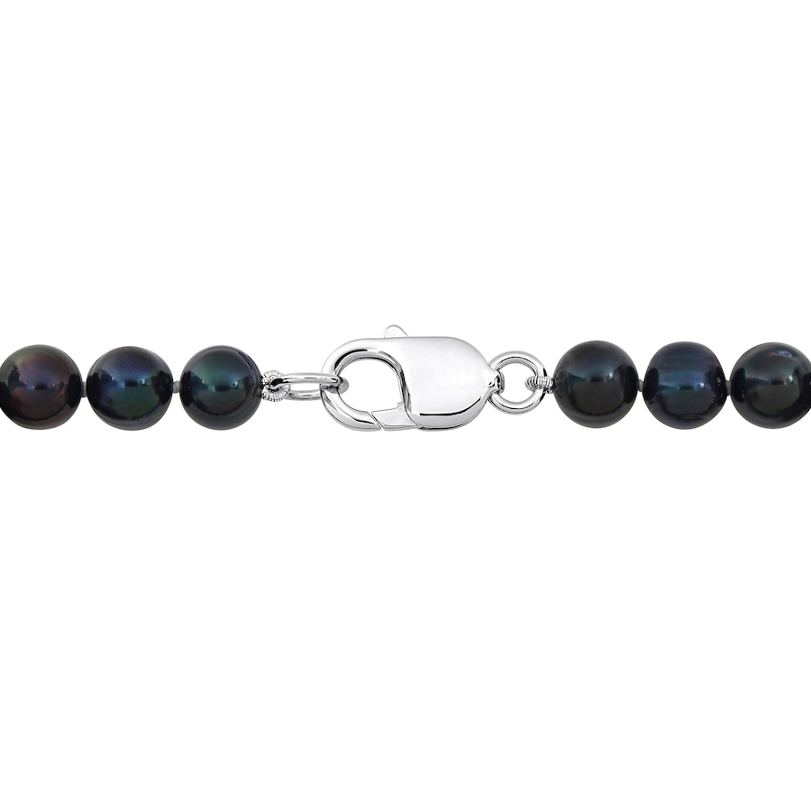 Image 746253_ALTMORE1.jpg, Product 746-253 / Price $119.99, Amour Pearls Gents Black Freshwater Cultured Pearl Bracelet with Large Silver Clasp from Amour Pearls on TSC.ca's Jewellery department