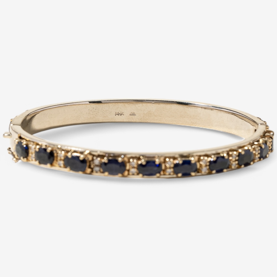 Image 746255_ALTMORE3.jpg, Product 746-255 / Price $8,888.00, Estate Originals 14K Yellow Gold Sapphire and Diamond Bangle Bracelet from Estate Originals on TSC.ca's Jewellery department