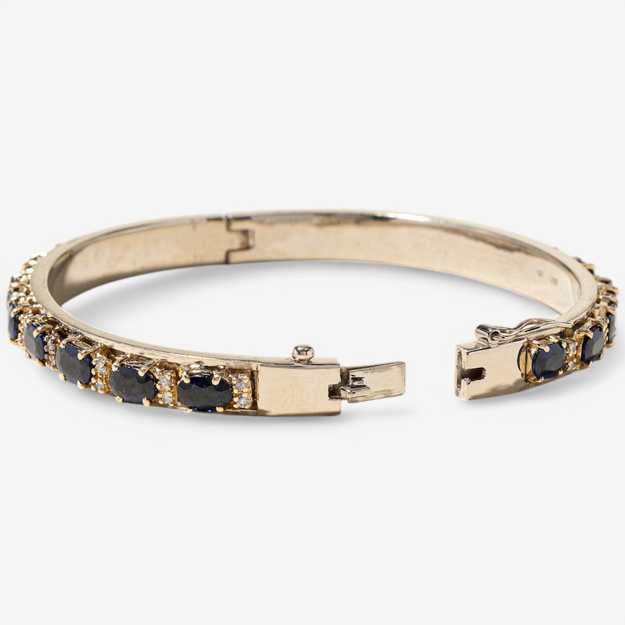 Image 746255_ALTMORE4.jpg, Product 746-255 / Price $8,888.00, Estate Originals 14K Yellow Gold Sapphire and Diamond Bangle Bracelet from Estate Originals on TSC.ca's Jewellery department