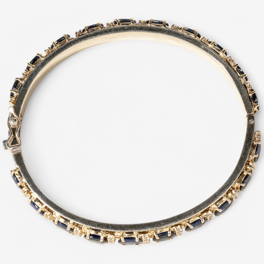 Image 746255_ALTMORE5.jpg, Product 746-255 / Price $8,888.00, Estate Originals 14K Yellow Gold Sapphire and Diamond Bangle Bracelet from Estate Originals on TSC.ca's Jewellery department