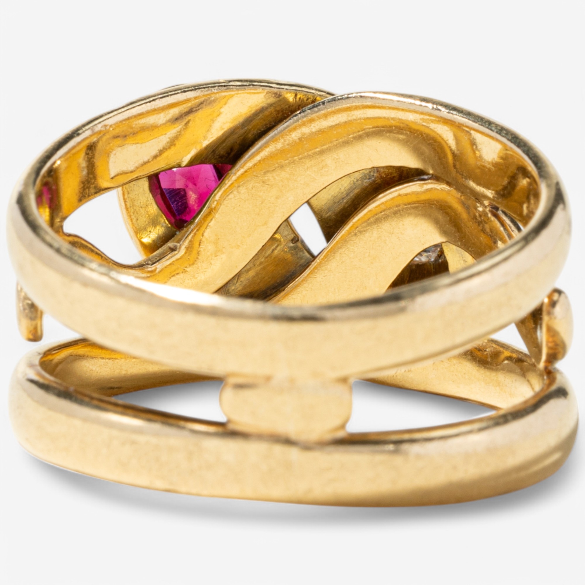 Estate Originals Victorian 18K Yellow Gold Ruby and Old Cut