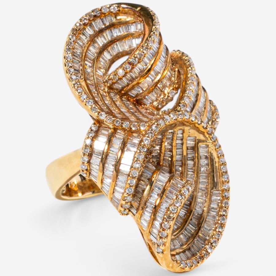 Image 746309.jpg, Product 746-309 / Price $8,995.00, Estate Originals Custom Made 18K Rose Gold 2.85 ctw Fancy Double Bow Design Diamond Ring from Estate Originals on TSC.ca's Jewellery department