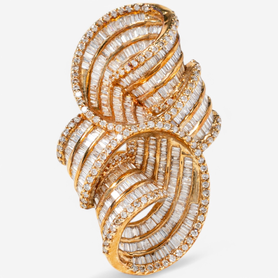 Image 746309_ALTMORE1.jpg, Product 746-309 / Price $8,995.00, Estate Originals Custom Made 18K Rose Gold 2.85 ctw Fancy Double Bow Design Diamond Ring from Estate Originals on TSC.ca's Jewellery department