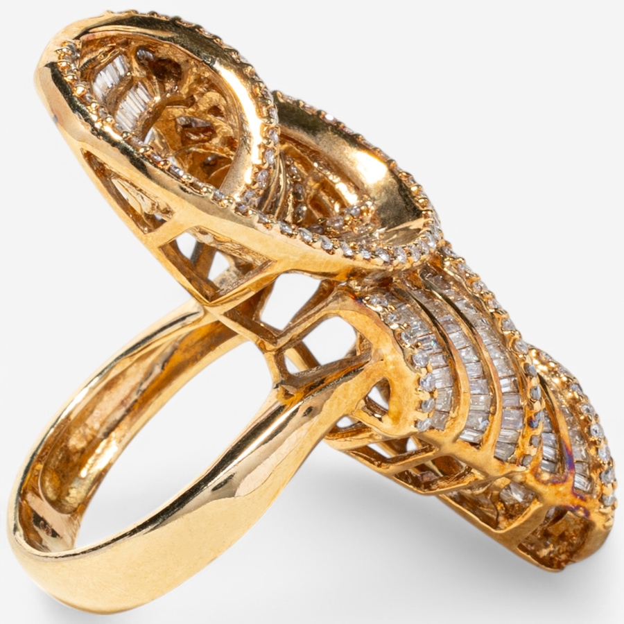 Image 746309_ALTMORE2.jpg, Product 746-309 / Price $8,995.00, Estate Originals Custom Made 18K Rose Gold 2.85 ctw Fancy Double Bow Design Diamond Ring from Estate Originals on TSC.ca's Jewellery department