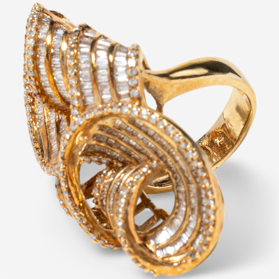 Image 746309_ALTMORE4.jpg, Product 746-309 / Price $8,995.00, Estate Originals Custom Made 18K Rose Gold 2.85 ctw Fancy Double Bow Design Diamond Ring from Estate Originals on TSC.ca's Jewellery department