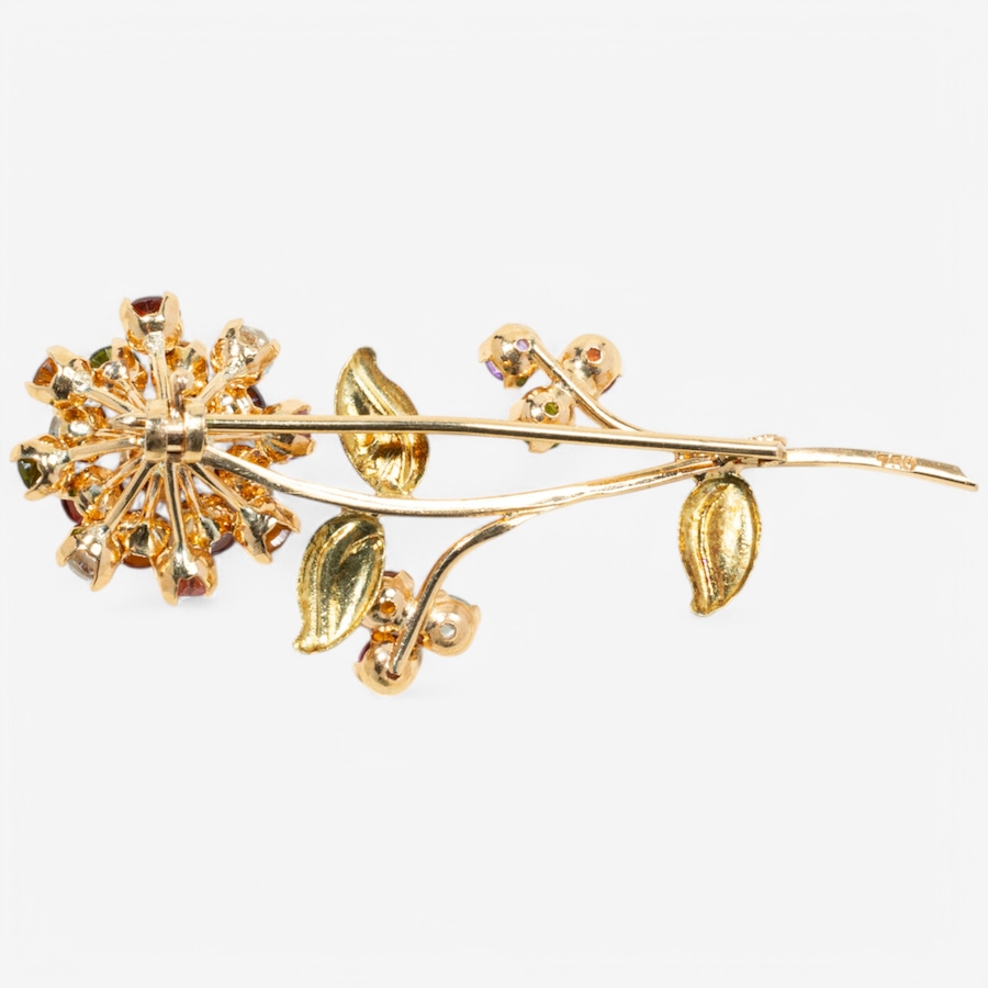 Image 746326_ALTMORE1.jpg, Product 746-326 / Price $2,195.00, Estate Originals 18K Yellow Gold Multi-Gem Flower Brooch from Estate Originals on TSC.ca's Jewellery department