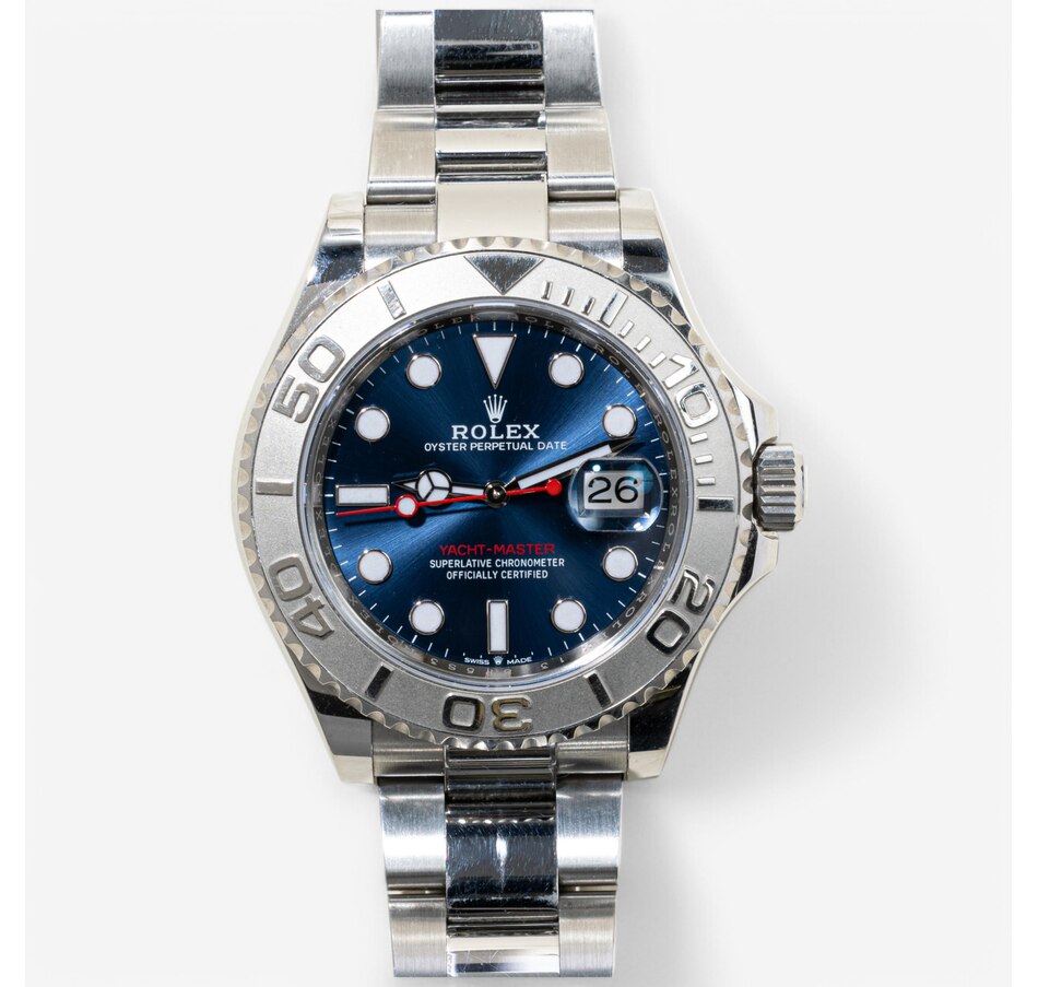 Image 746335.jpg, Product 746-335 / Price $20,995.00, Estate Originals Stainless steel and Platinum Rolex Oyster Perpetual Date Yacht-Master Swiss-Made Wristwatch from Estate Originals on TSC.ca's Jewellery department