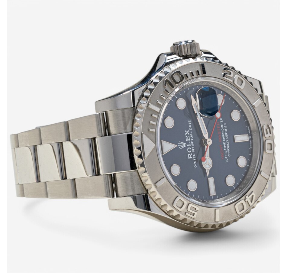 Image 746335_ALTMORE2.jpg, Product 746-335 / Price $20,995.00, Estate Originals Stainless steel and Platinum Rolex Oyster Perpetual Date Yacht-Master Swiss-Made Wristwatch from Estate Originals on TSC.ca's Jewellery department