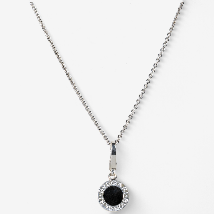 Image 746340_ALTMORE1.jpg, Product 746-340 / Price $2,650.00, Estate Originals 18K White Gold Onyx Bvlgari Circle Pendant from Estate Originals on TSC.ca's Jewellery department