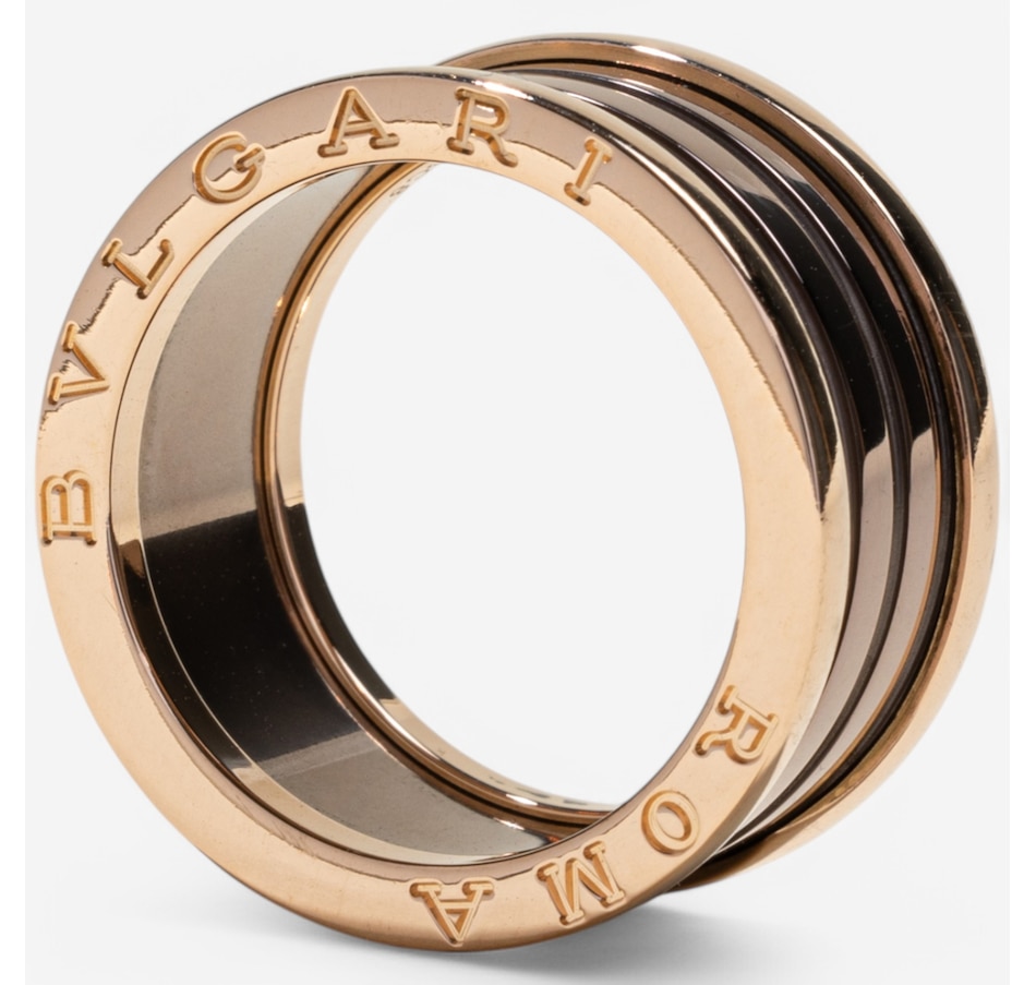 Image 746345.jpg, Product 746-345 / Price $2,995.00, Estate Originals 18K Rose Gold Bvlgari Roma B. Zero Ceramic Ring from Estate Originals on TSC.ca's Jewellery department